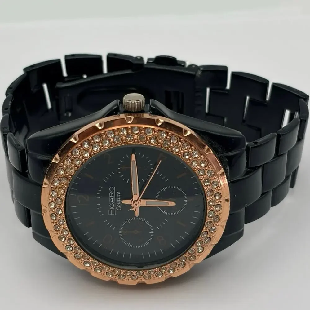 Gold & Black Figaro Men’s Watch